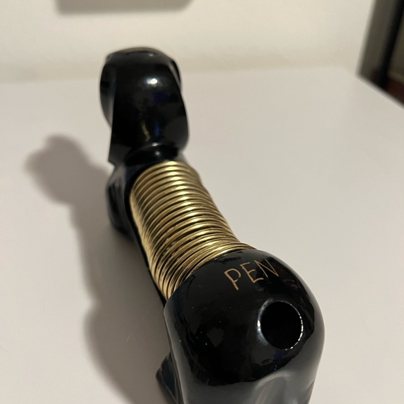 Anthropologie Black and Gold Dachshund Dog Letter Holder - Picture 5 of 9